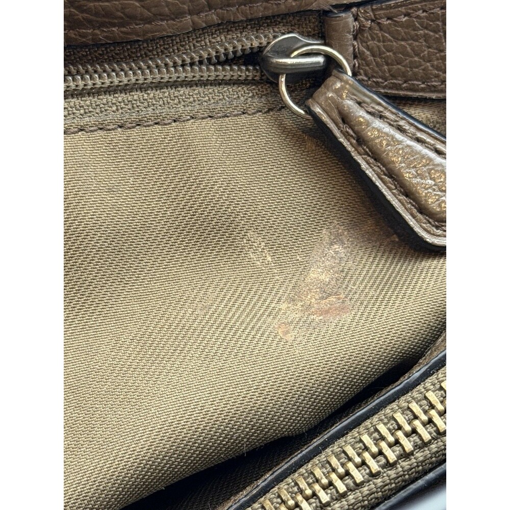 Coach Mercer Satchel Tote Bag Pebbled Leather Brown Shoulder Crossbody Purse - Picture 10 of 16